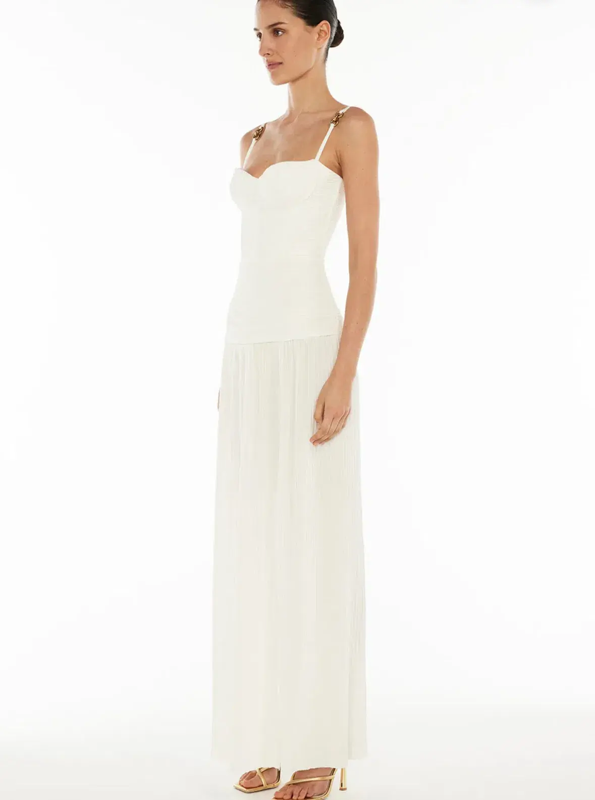 Manning Cartell Double Time Pleat Dress In White Size L / AU 12 - Image 7