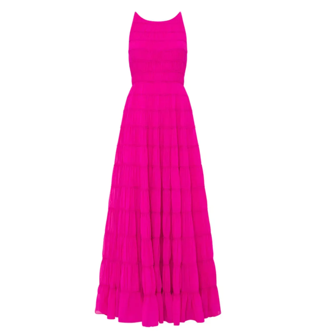 Aje Rosewood Ruched Maxi Dress Magenta Size AU 14 - Image 4