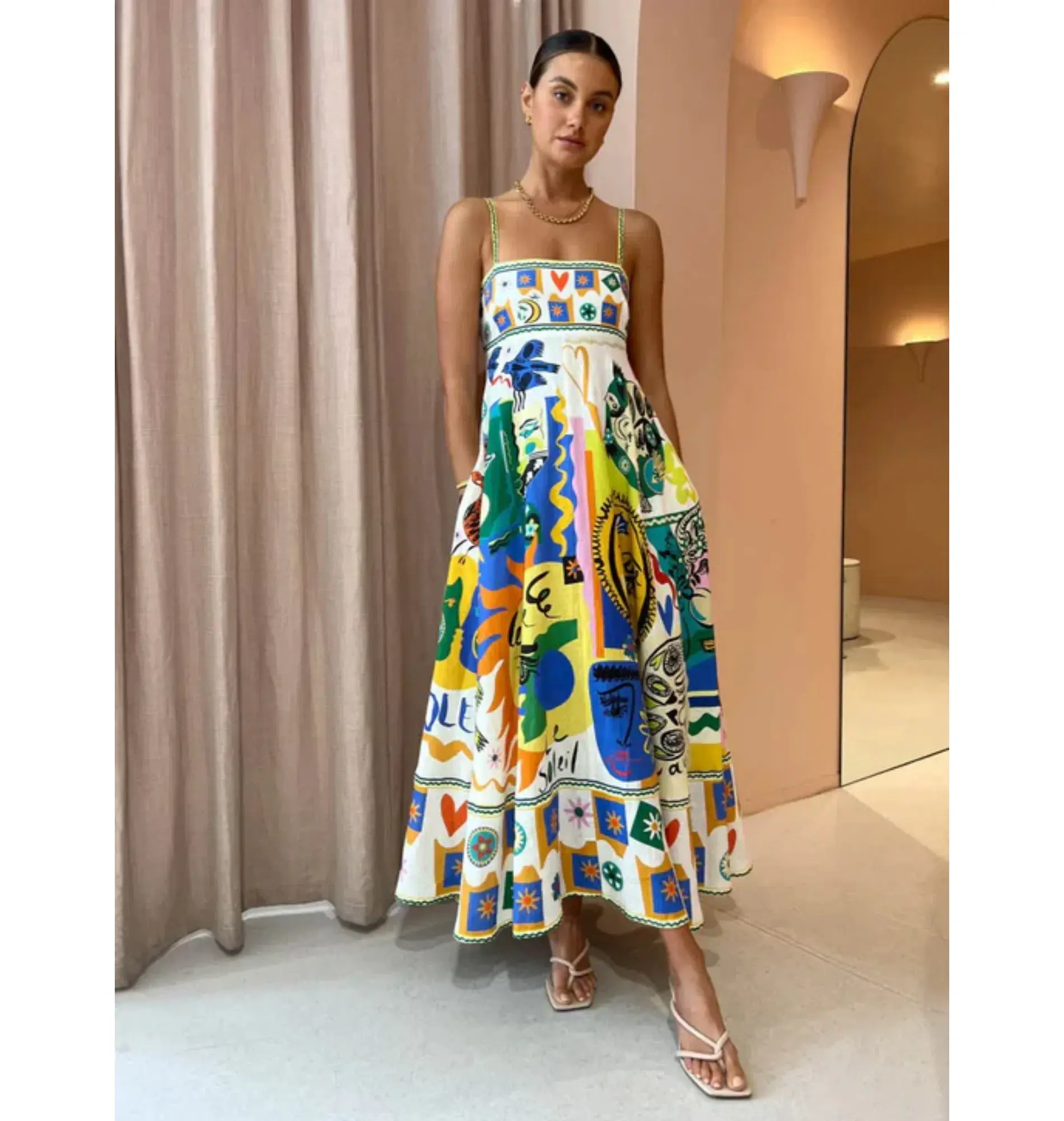Alemais Soleil Sundress Print Size AU 8 - Image 1