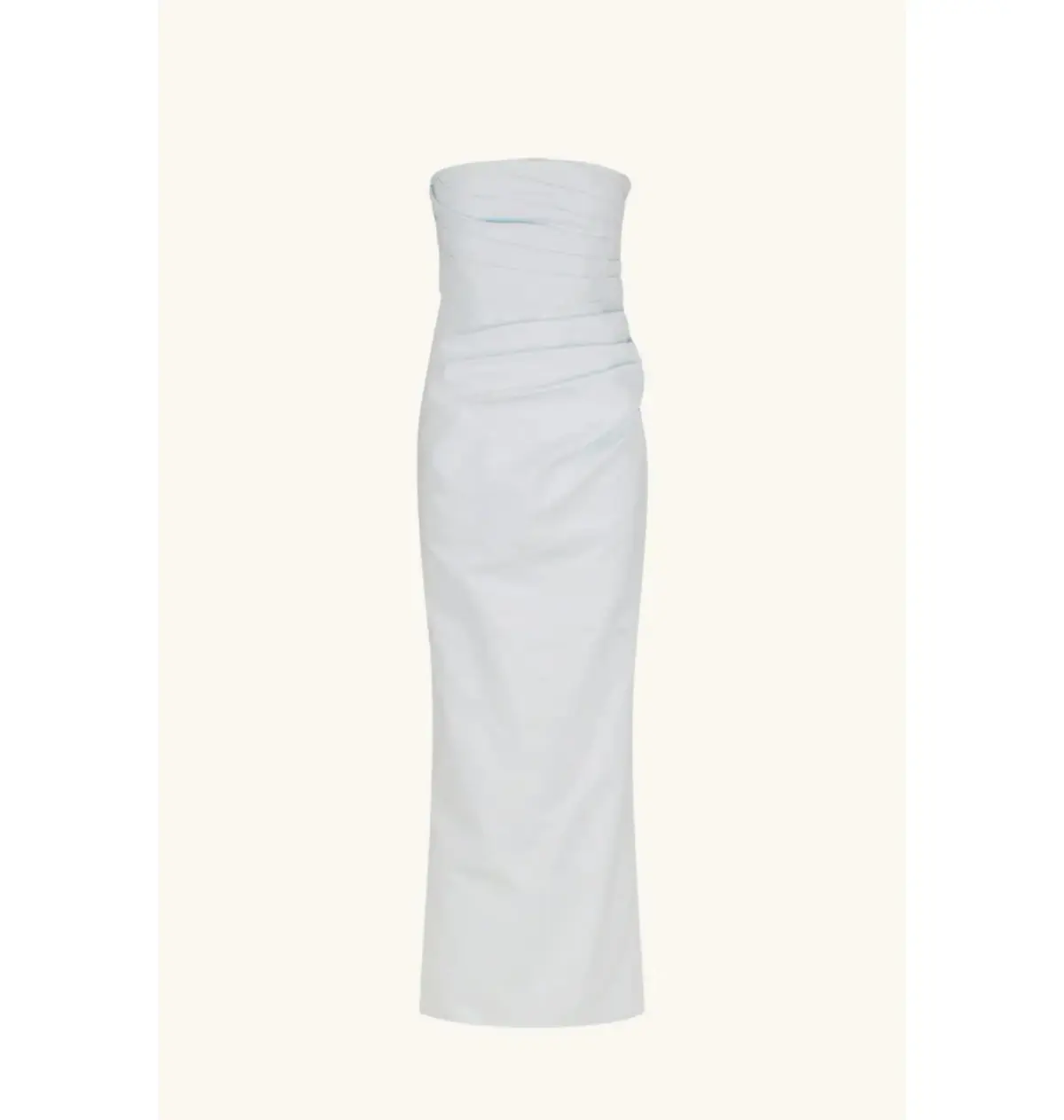 Shona Joy Lani Strapless Draped Maxi Dress Sky Size AU 12 - Image 5