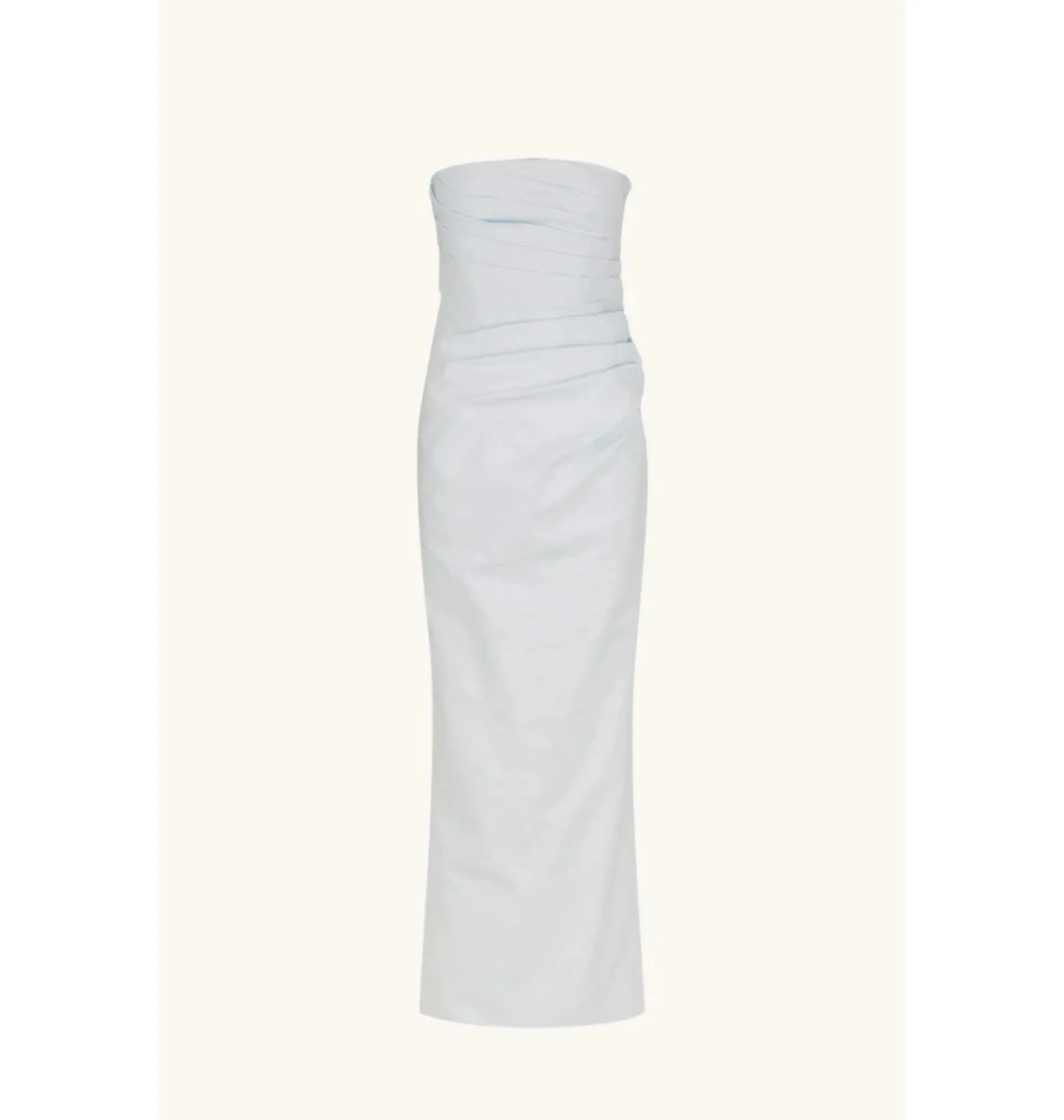 Shona Joy Lani Strapless Draped Maxi Dress Sky Size AU 12 - Image 5