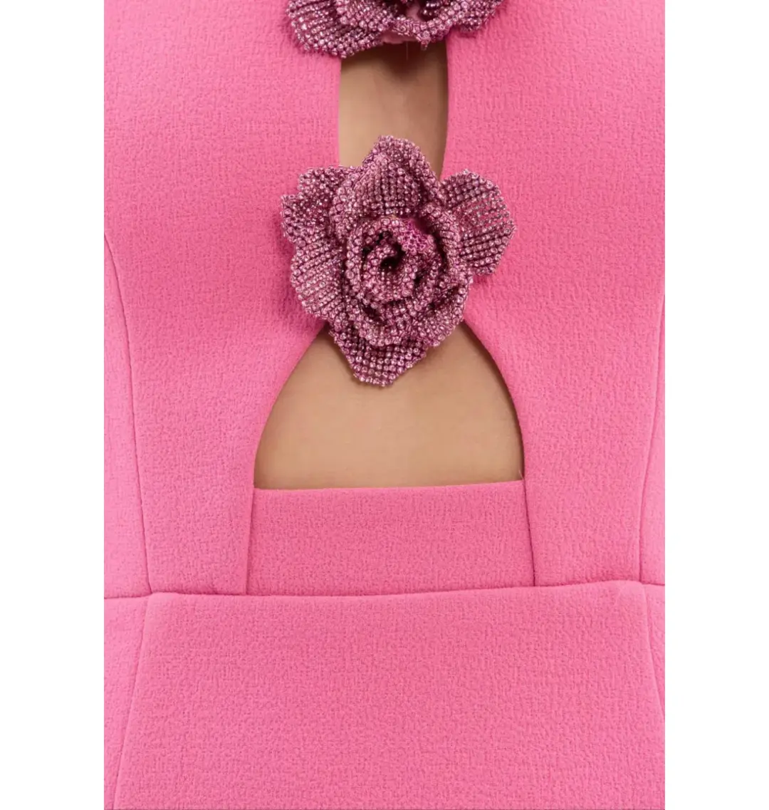 Rebecca Vallance Aubree Flower Mini Dress in Rose Size AU 12 for rent on The Volte - main image