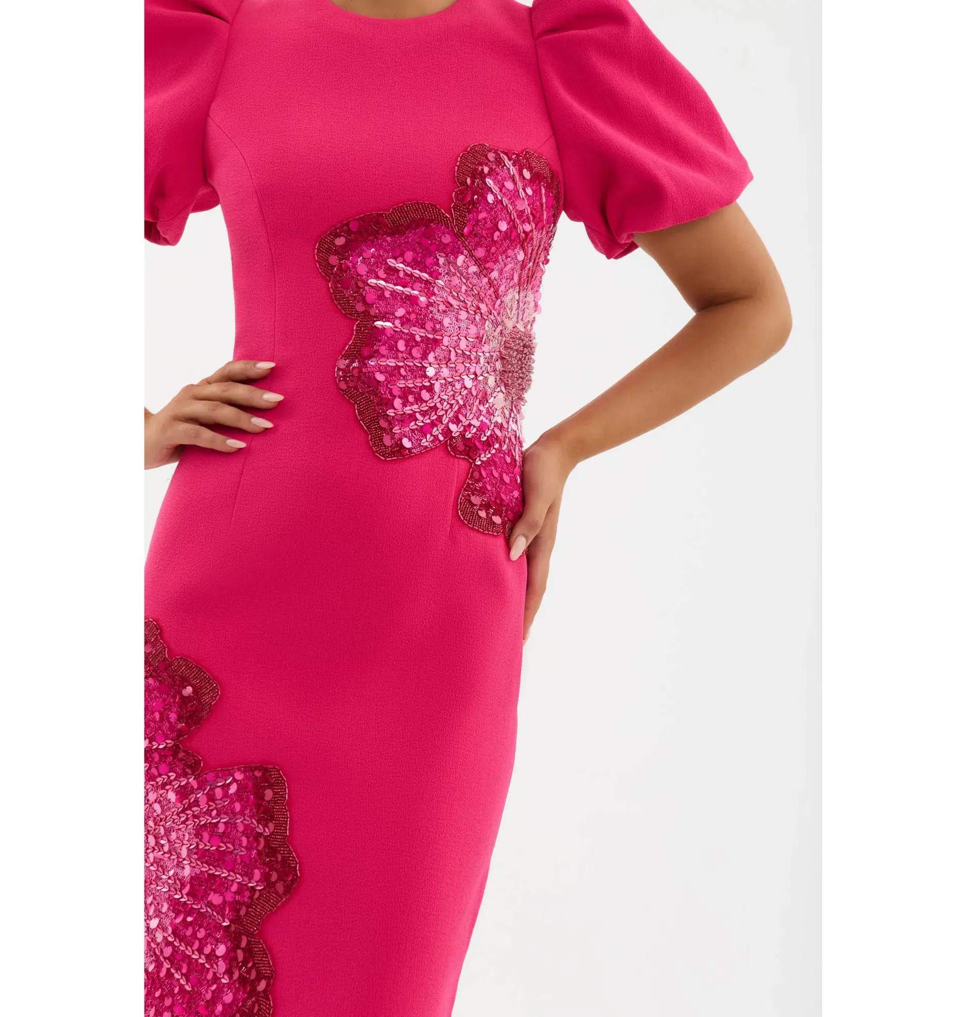 Rebecca Vallance Layana Midi Dress in Raspberry Size AU 12 - Image 2