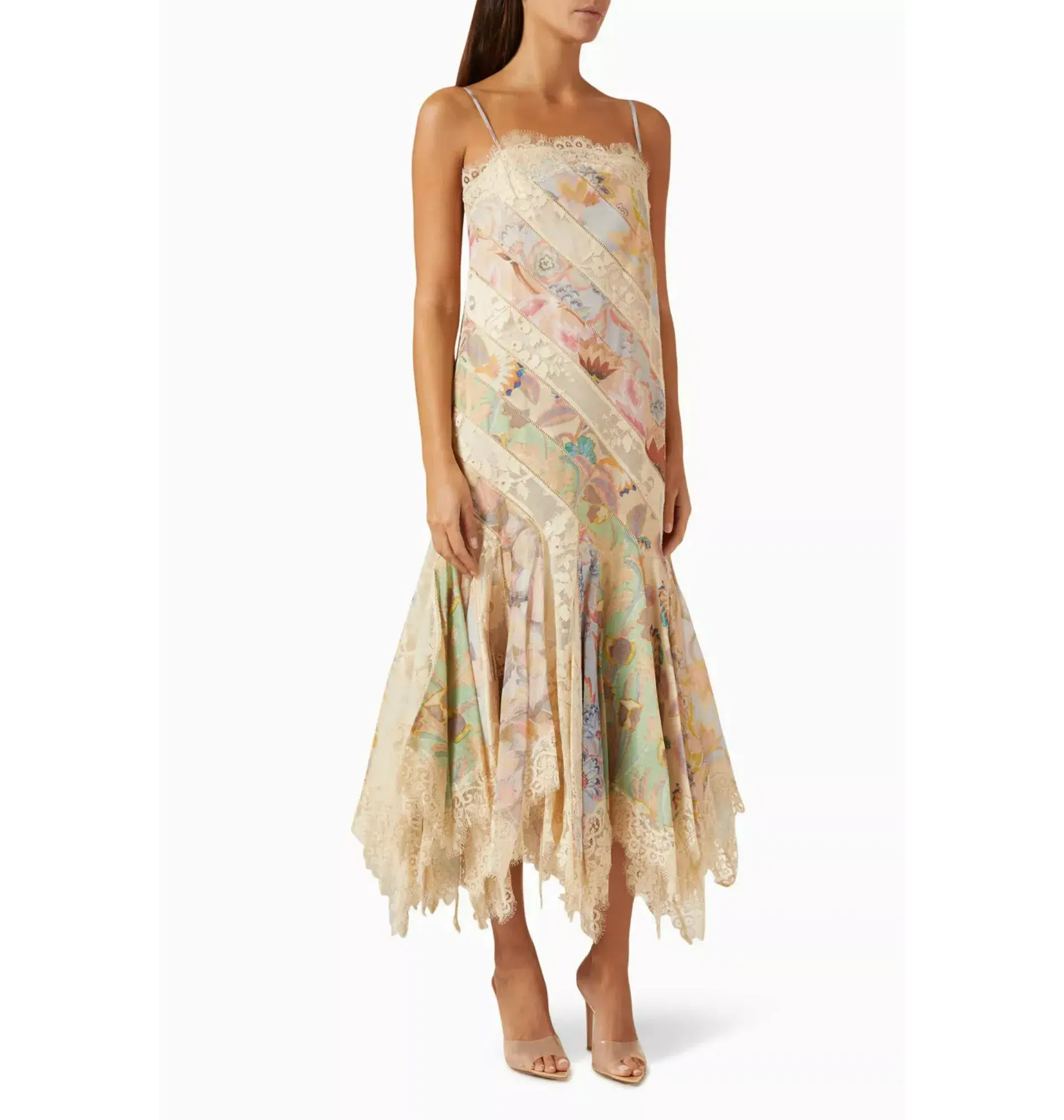 Zimmermann Eden Spliced Slip Dress in Spliced Eden Size 0 / AU 8  - Image 2