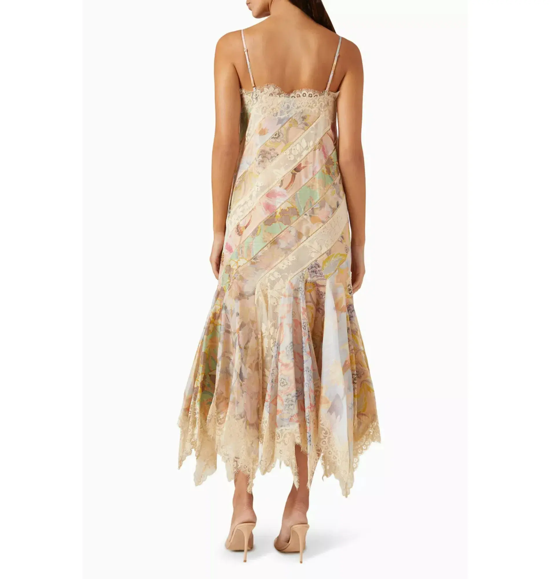 Zimmermann Eden Spliced Slip Dress in Spliced Eden Size 0 / AU 8  - Image 3