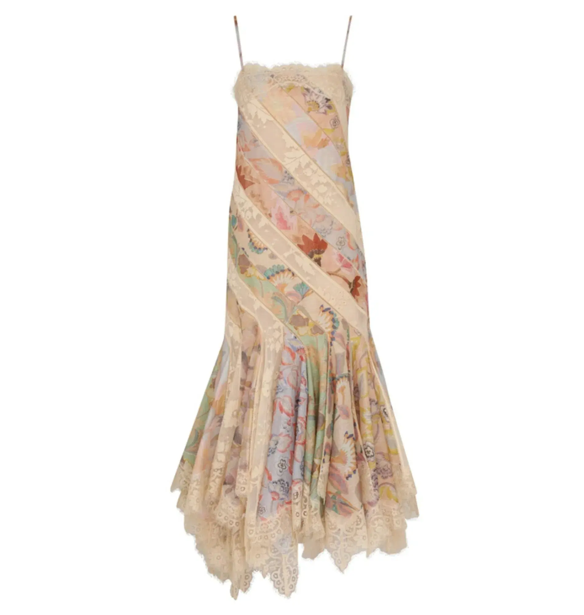 Zimmermann Eden Spliced Slip Dress in Spliced Eden Size 0 / AU 8  - Image 4