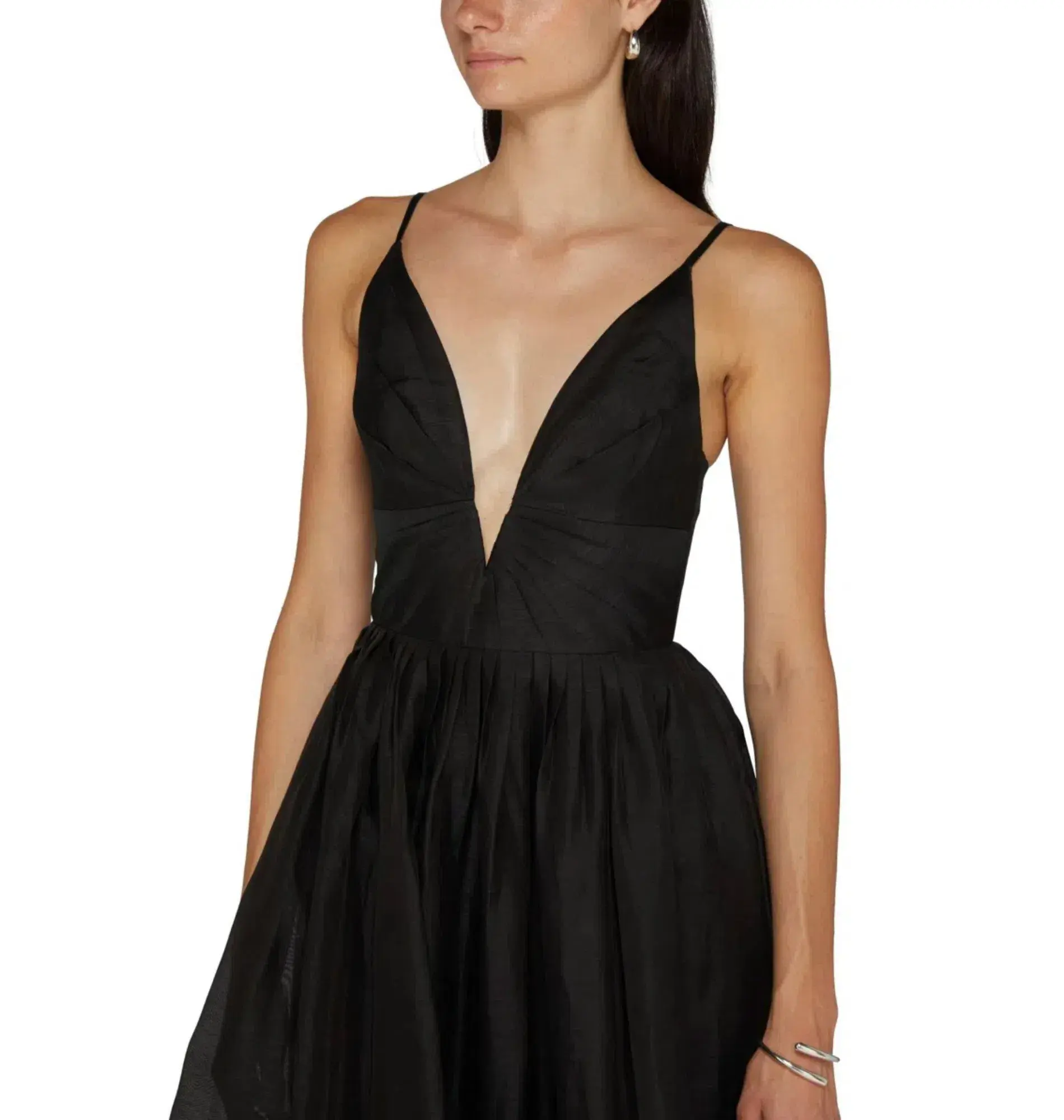 Zimmermann Illustration V Neck Midi Dress in Black Size AU 8 - Image 4