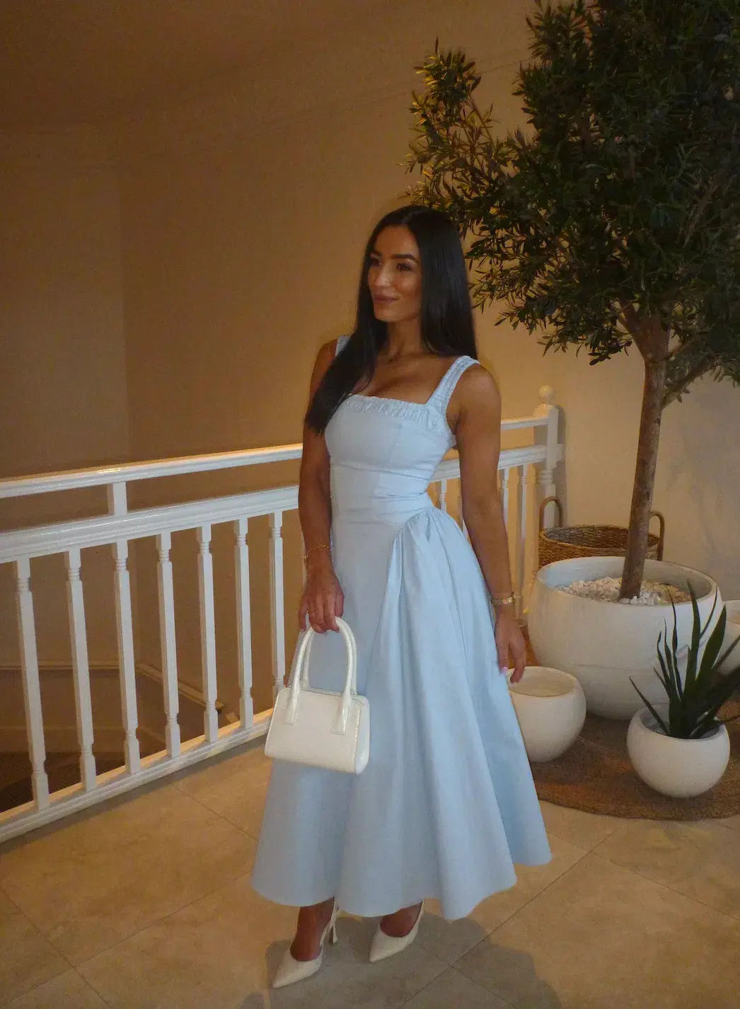 House of CB Dorothy Midi Sundress Italian Azure Size XS / AU 6 for rent on The Volte - main image