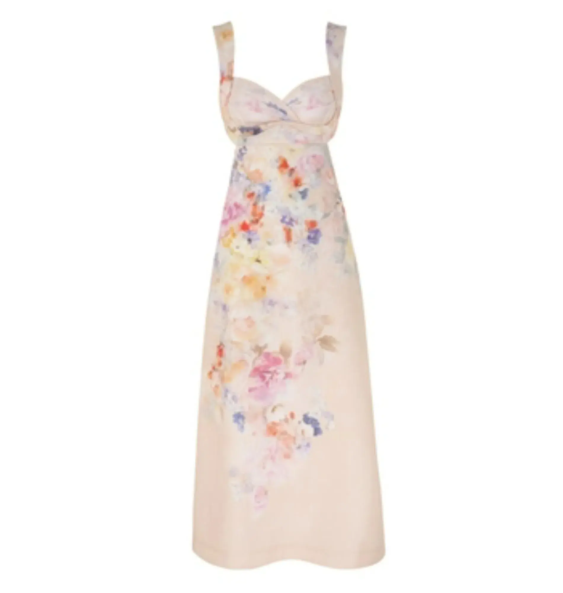 Zimmermann Crush Midi Dress in Multi Floral Size 1 / AU 10  - Image 1