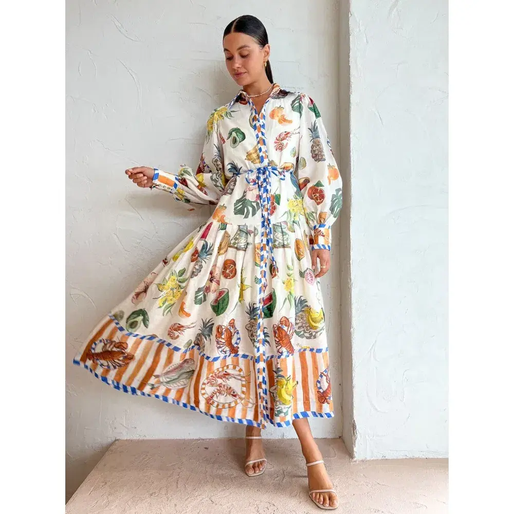 Alemais Theo Shirtdress Multi Size AU 6 - Image 1