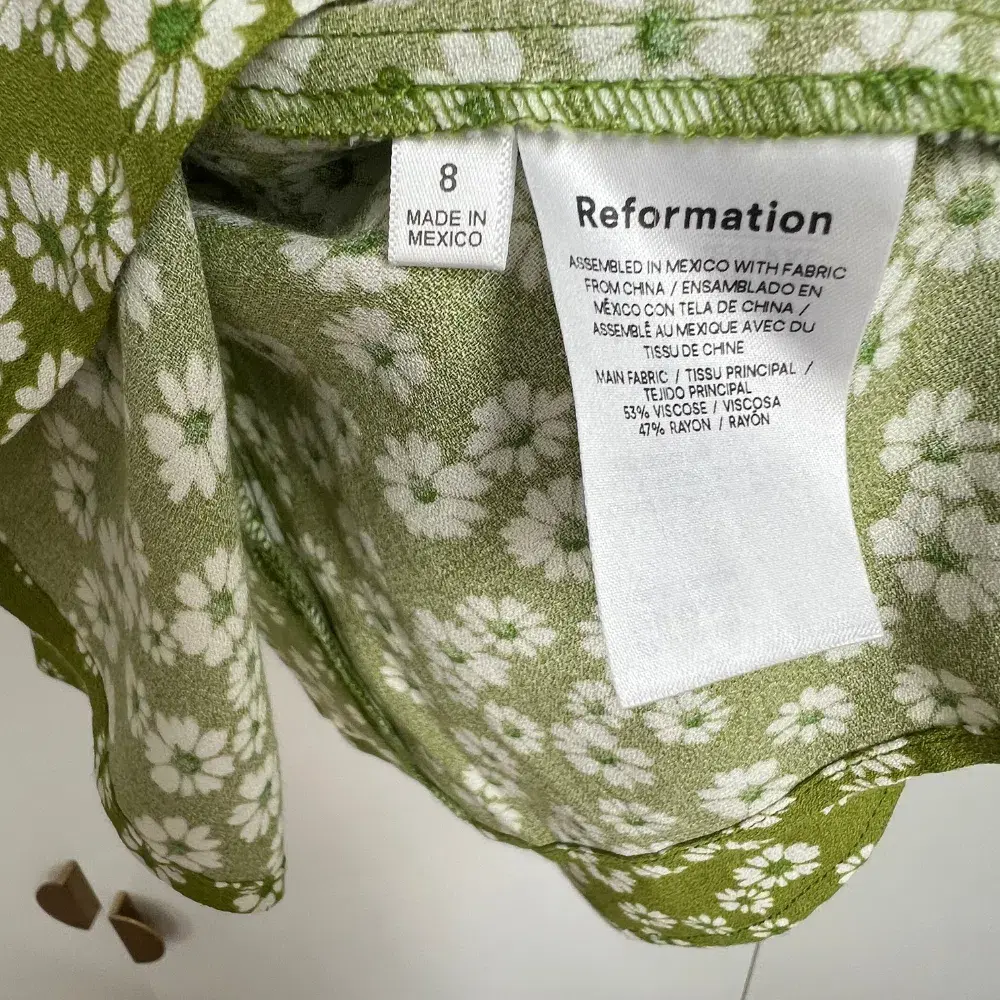 Reformation Pacey Dress Lemon Print Size AU 12 - Image 5
