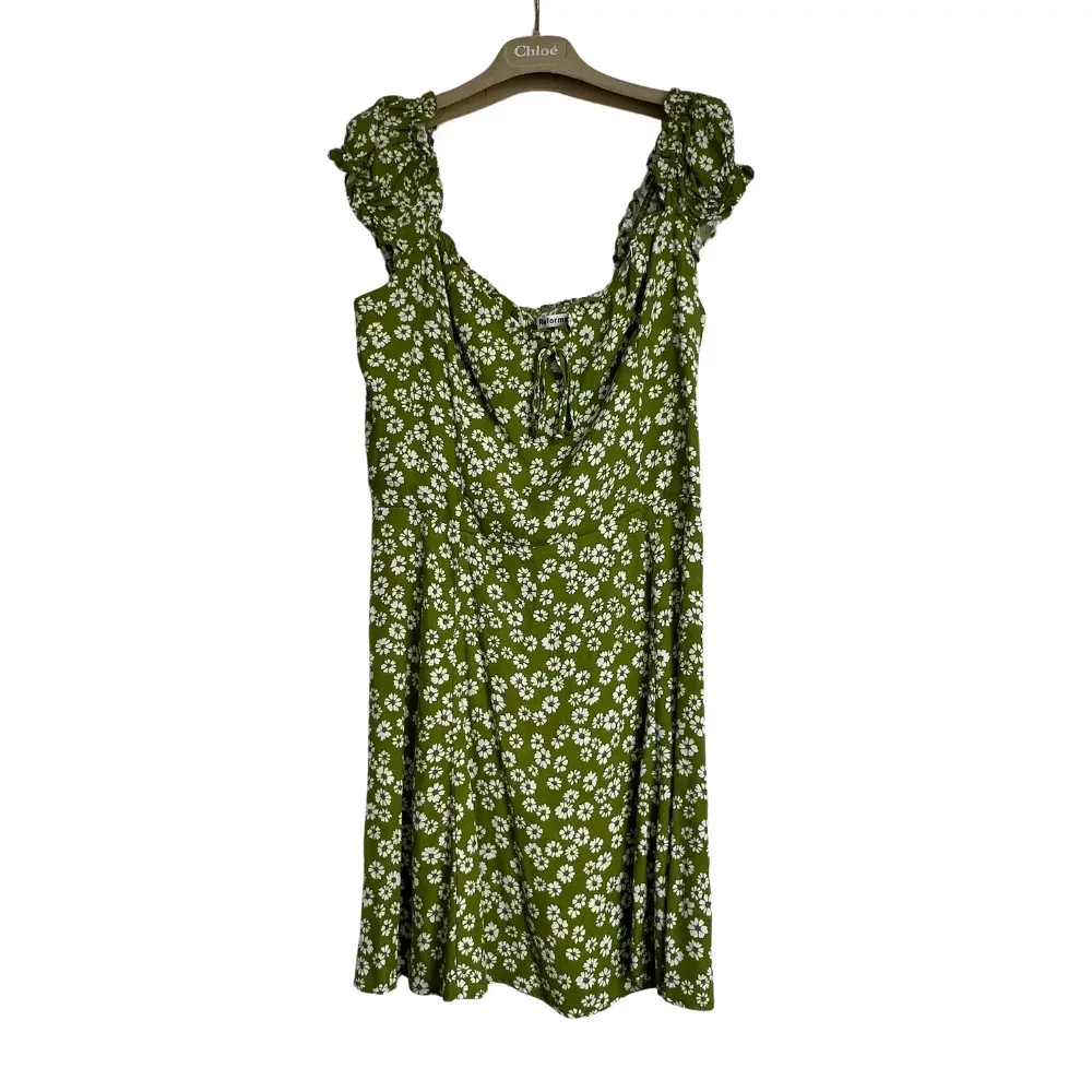 Reformation Pacey Dress Lemon Print Size AU 12 - Image 3