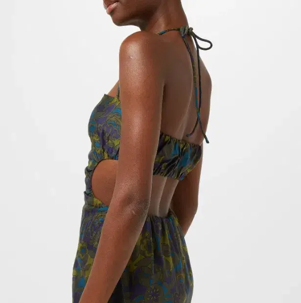 Sir The Label Valerio Tie Halter Midi Dress Print Size 1  / AU 8  - Image 3