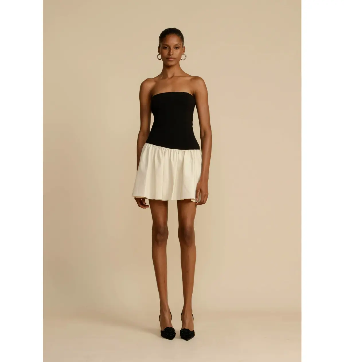 Arcina Ori Celine Mini Dress Black/White Size AU 10 - Image 1