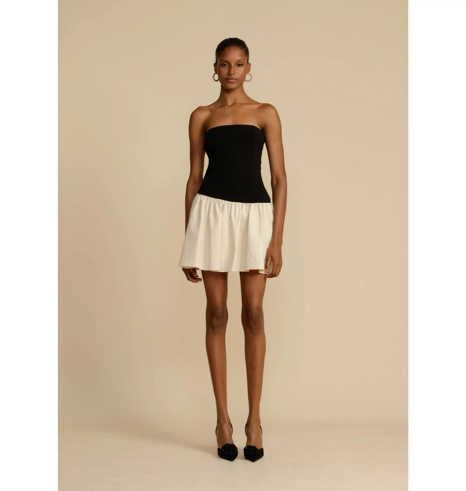 Arcina Ori Celine Mini Dress Black/White Size AU 10 - Image 1