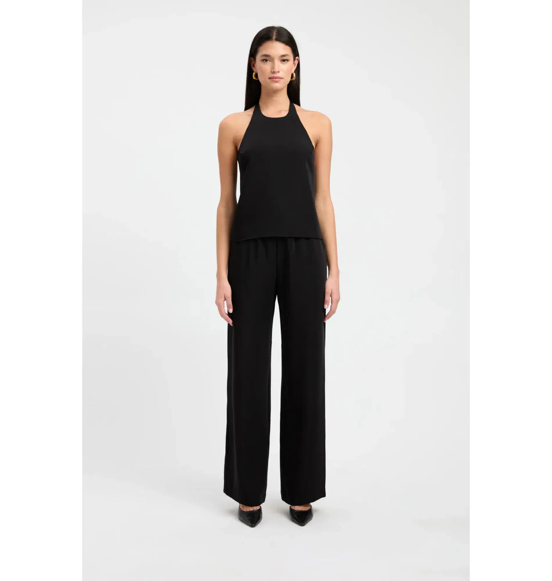 Kookai Maria Core Top and Wide Leg Pant Black - Image 1