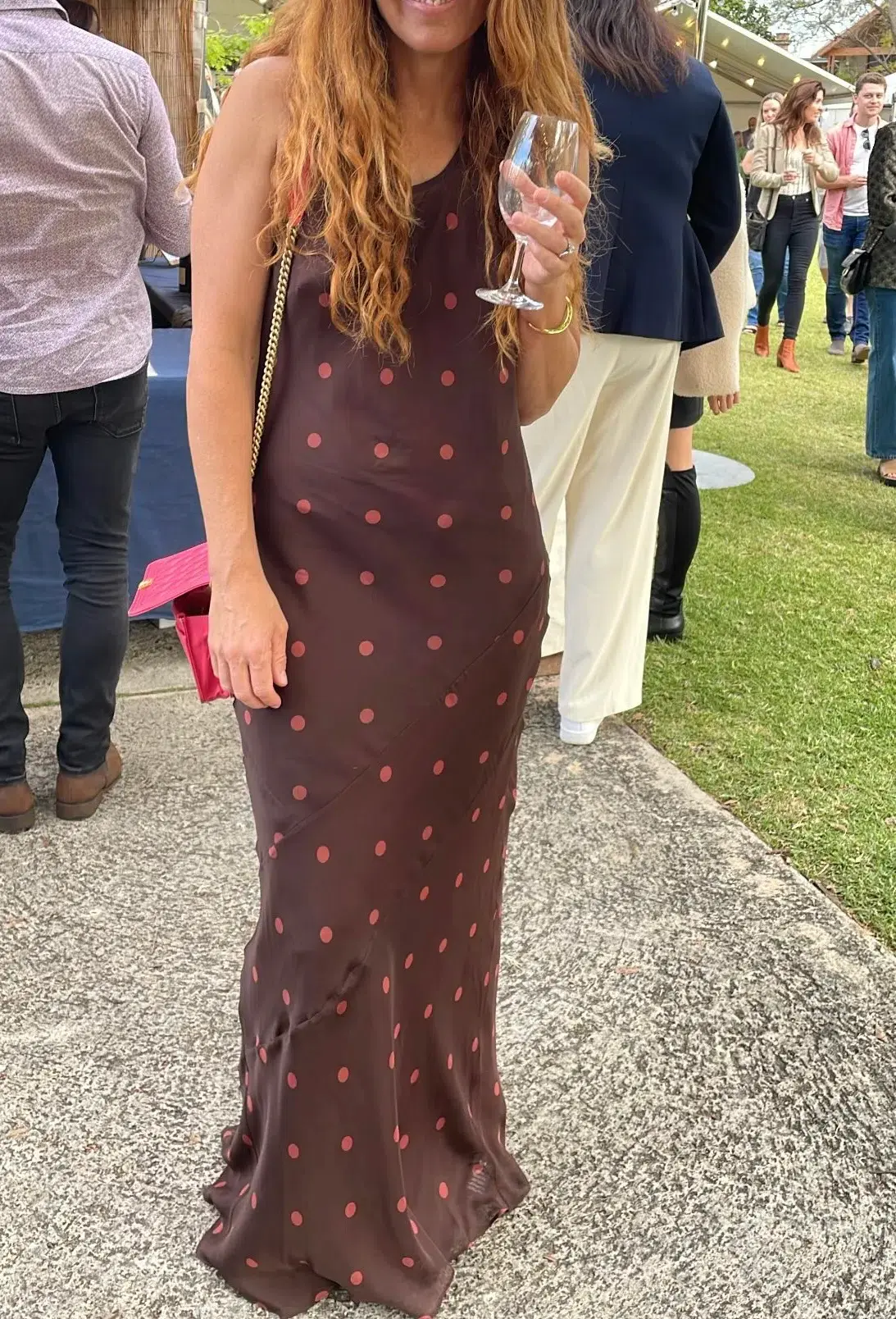 Sir the Label Toni Halter Dress in Chocolate Dot Size 2 / AU 10  - Image 4