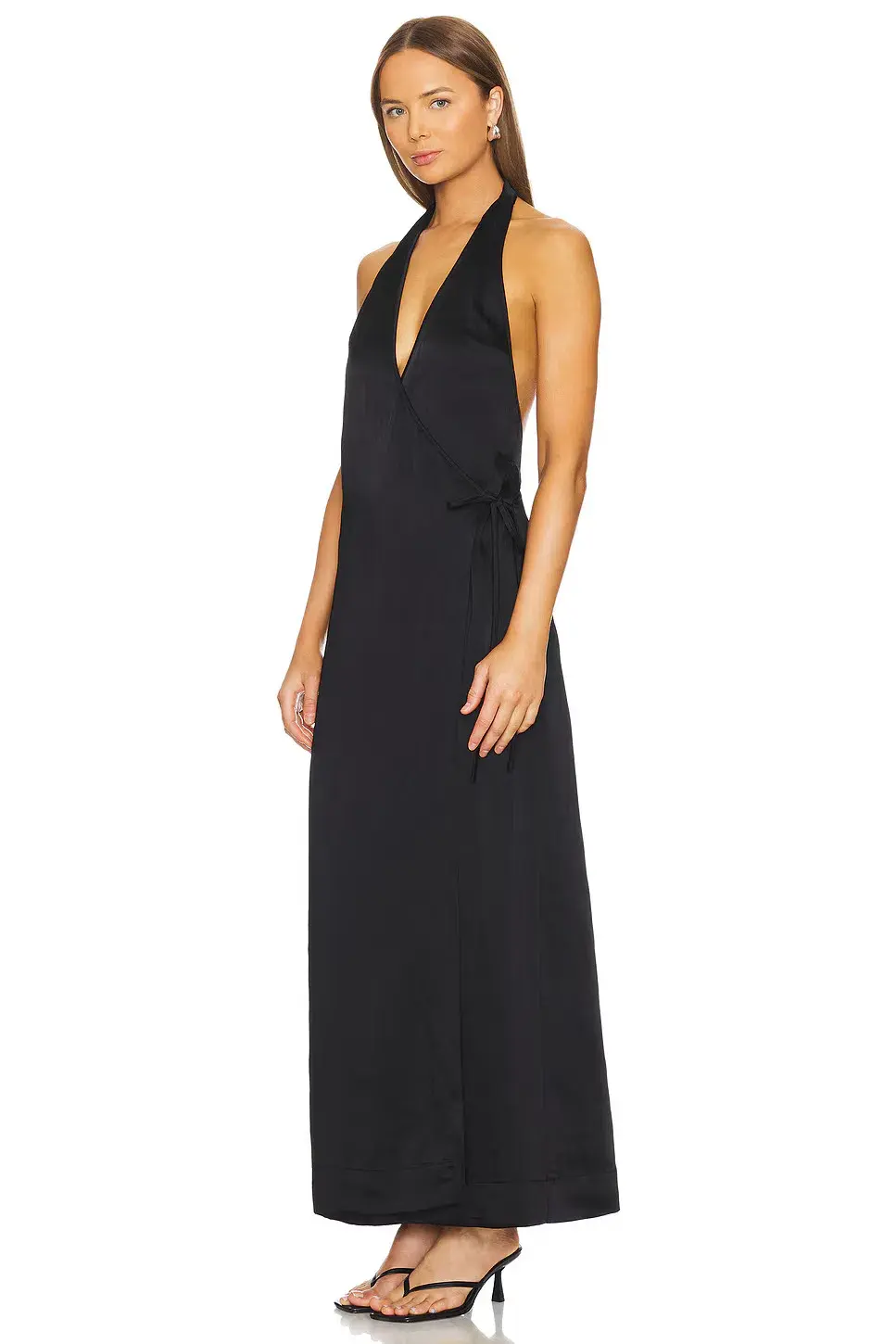 Bondi Born Nara Halter Dress Black Size 6 for rent on The Volte - main image