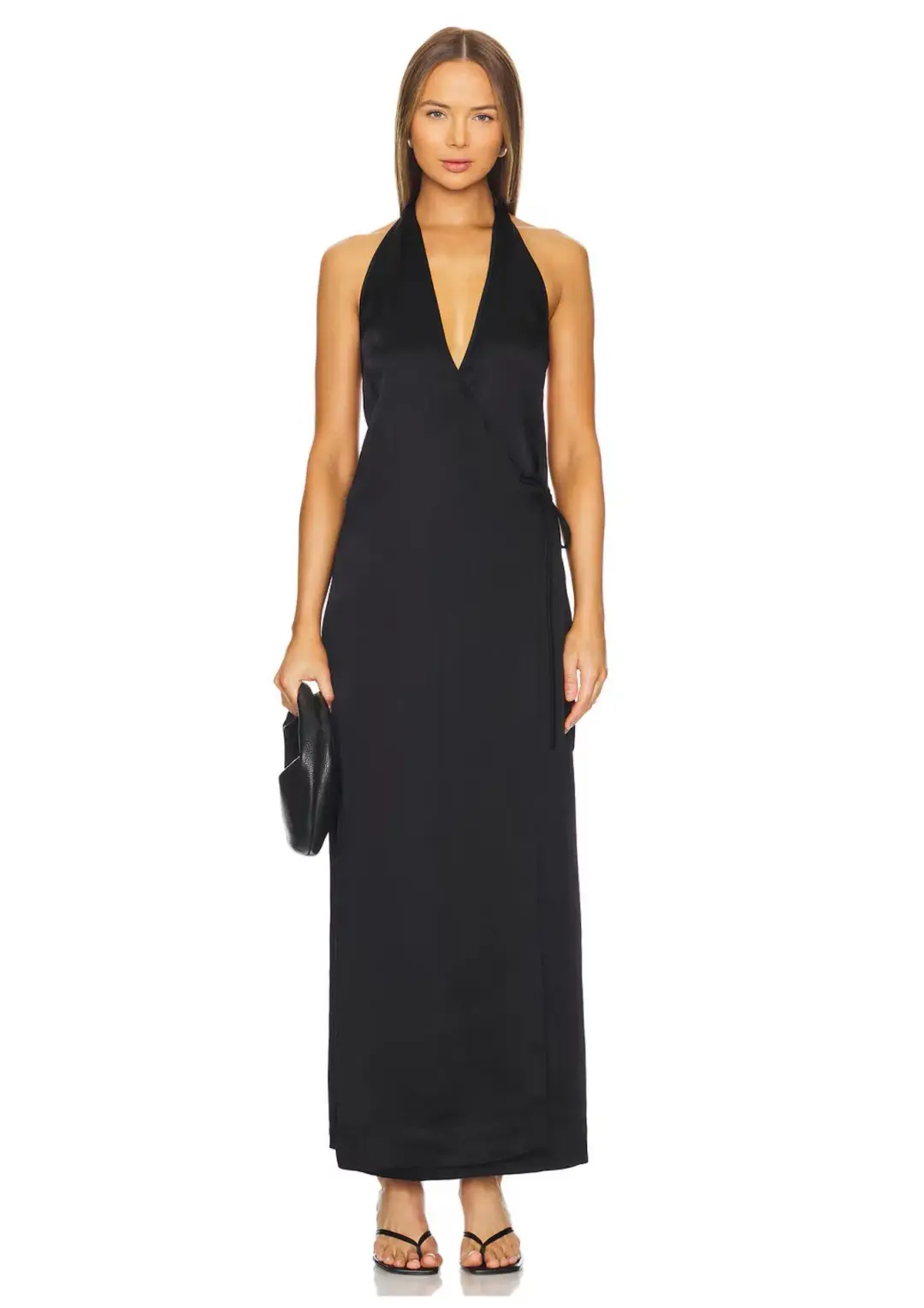 Bondi Born Nara Halter Dress Black Size 6 for rent on The Volte - main image