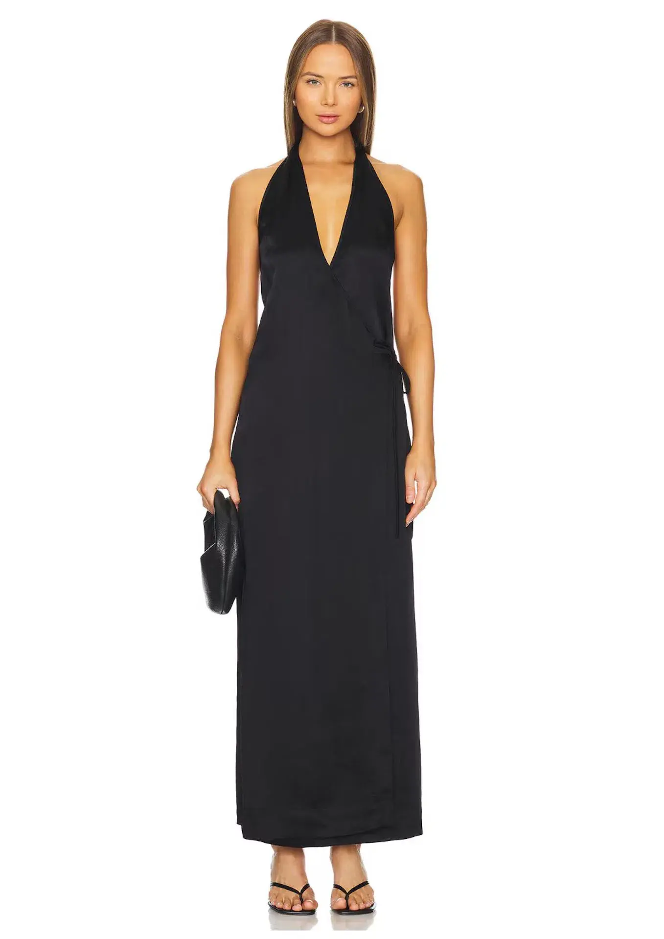 Bondi Born Nara Halter Dress Black Size 6 - Image 1