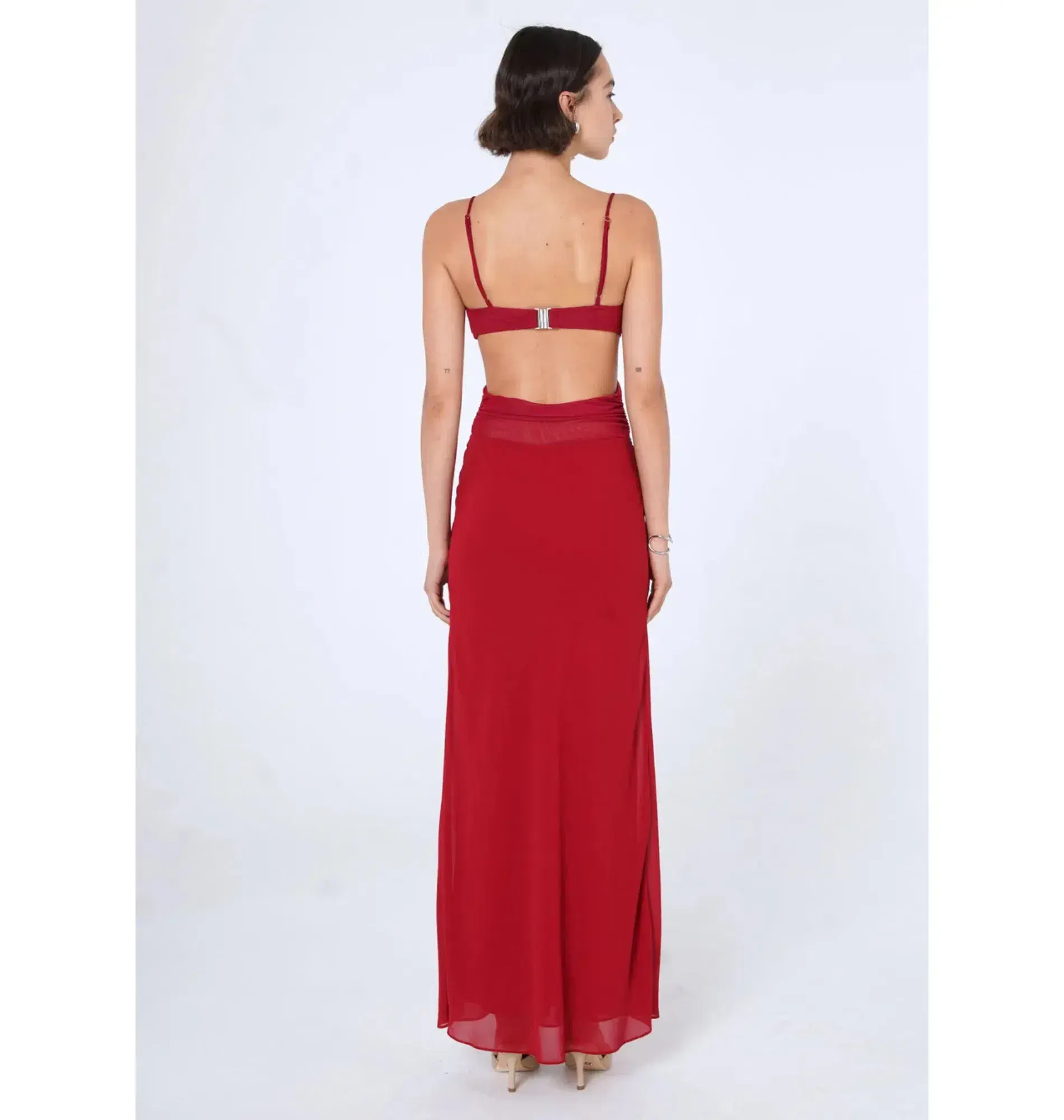 Benni Noah Maxi Dress in Cherry Red Size 6 - Image 3