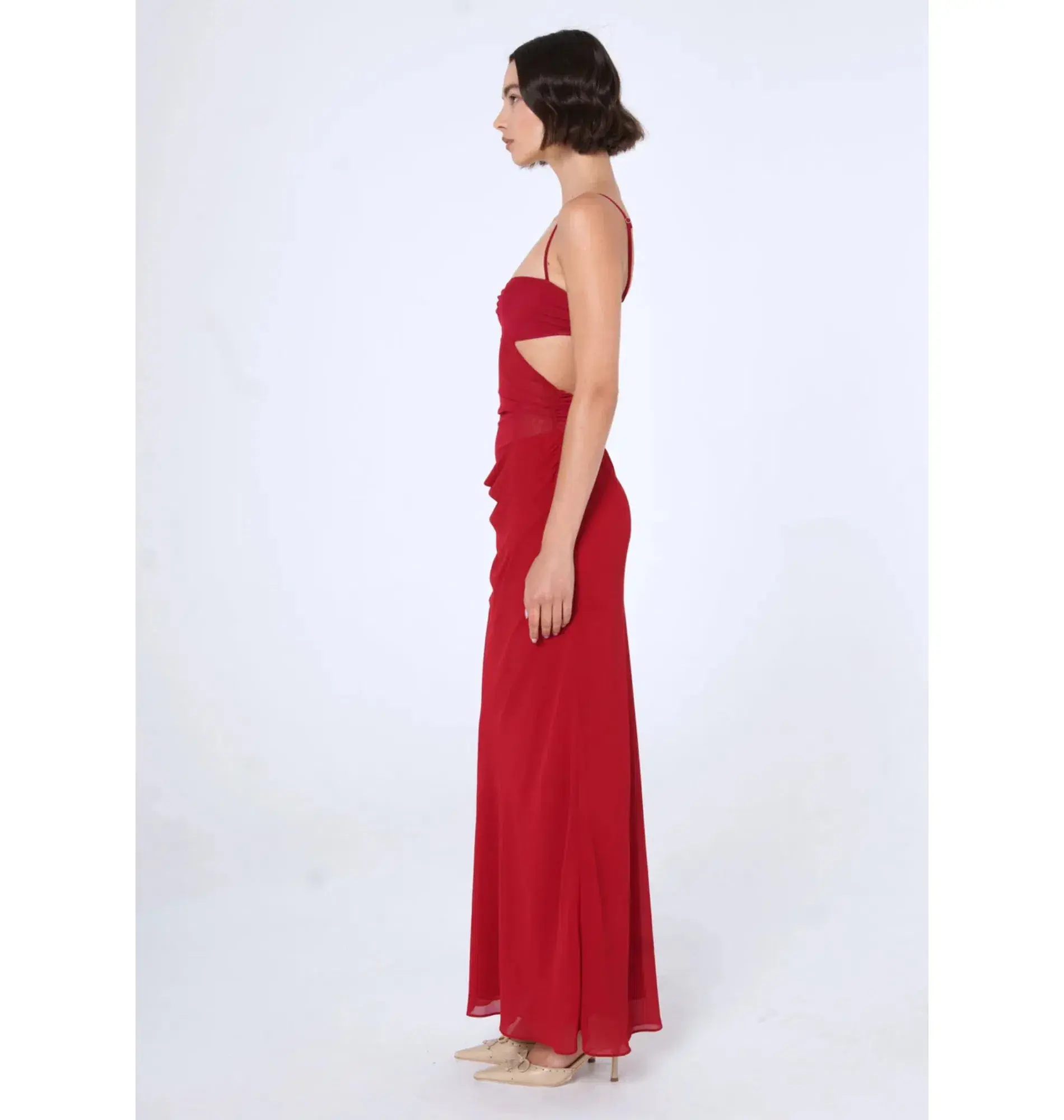 Benni Noah Maxi Dress in Cherry Red Size 6 - Image 2