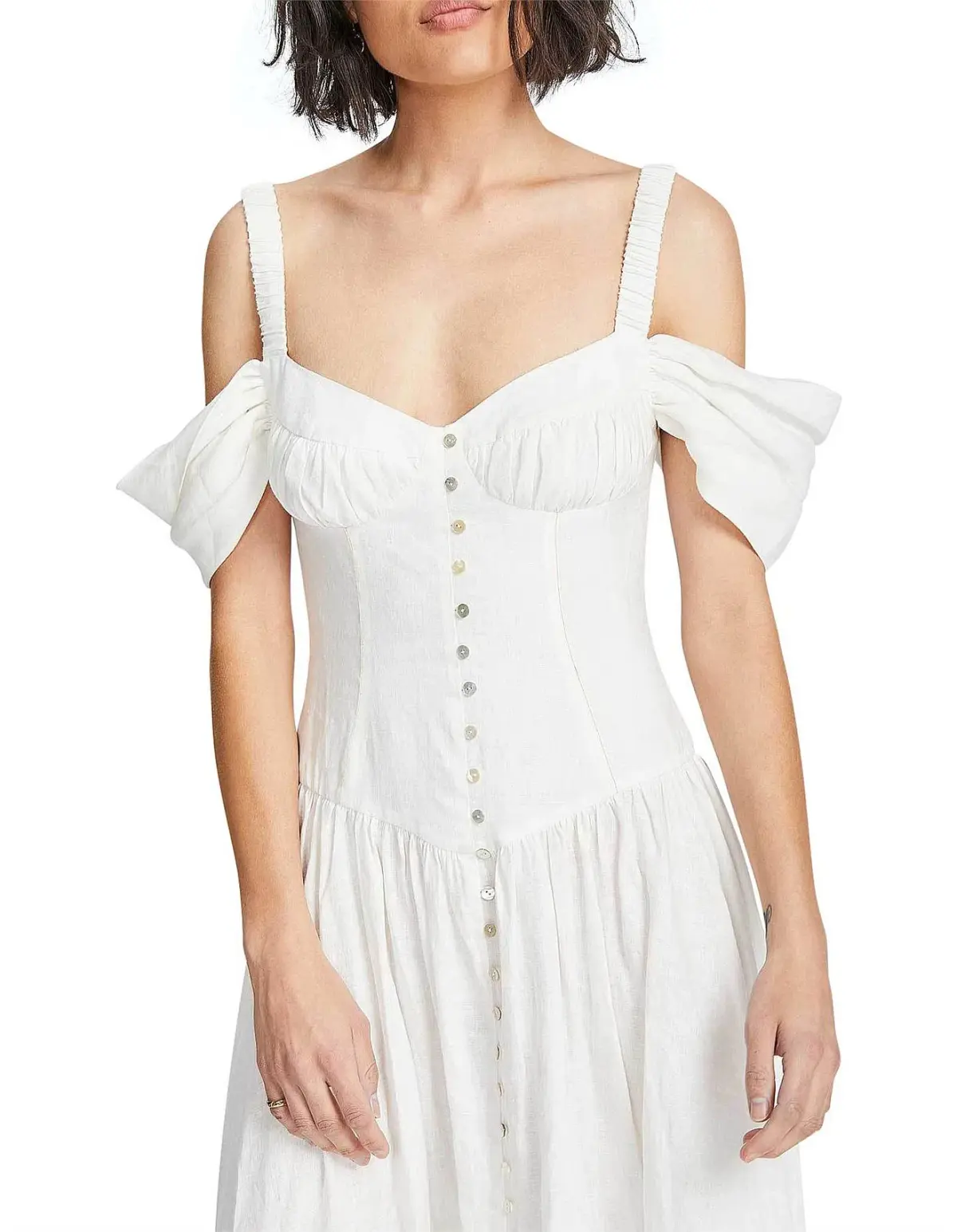 Alemais Ada Corset Midi Dress Ivory Size 6 - Image 2