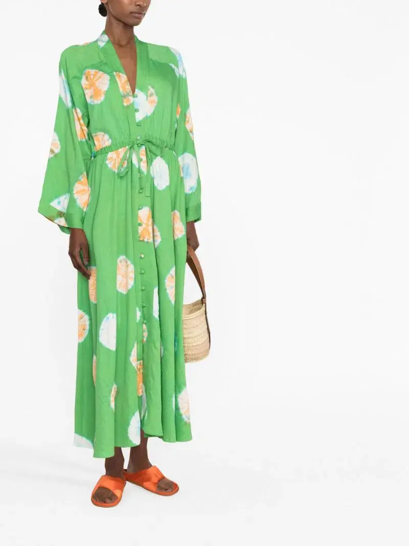 Alemais Sutton Tie Dye Maxi Pool Dress Green Size 8 - Image 1