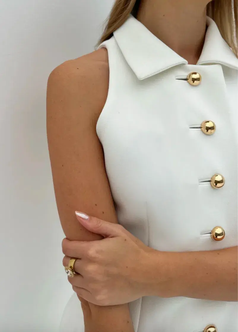 Vita Grace Jackie O Timeless Mini Dress White Size S / AU 8 - Image 2
