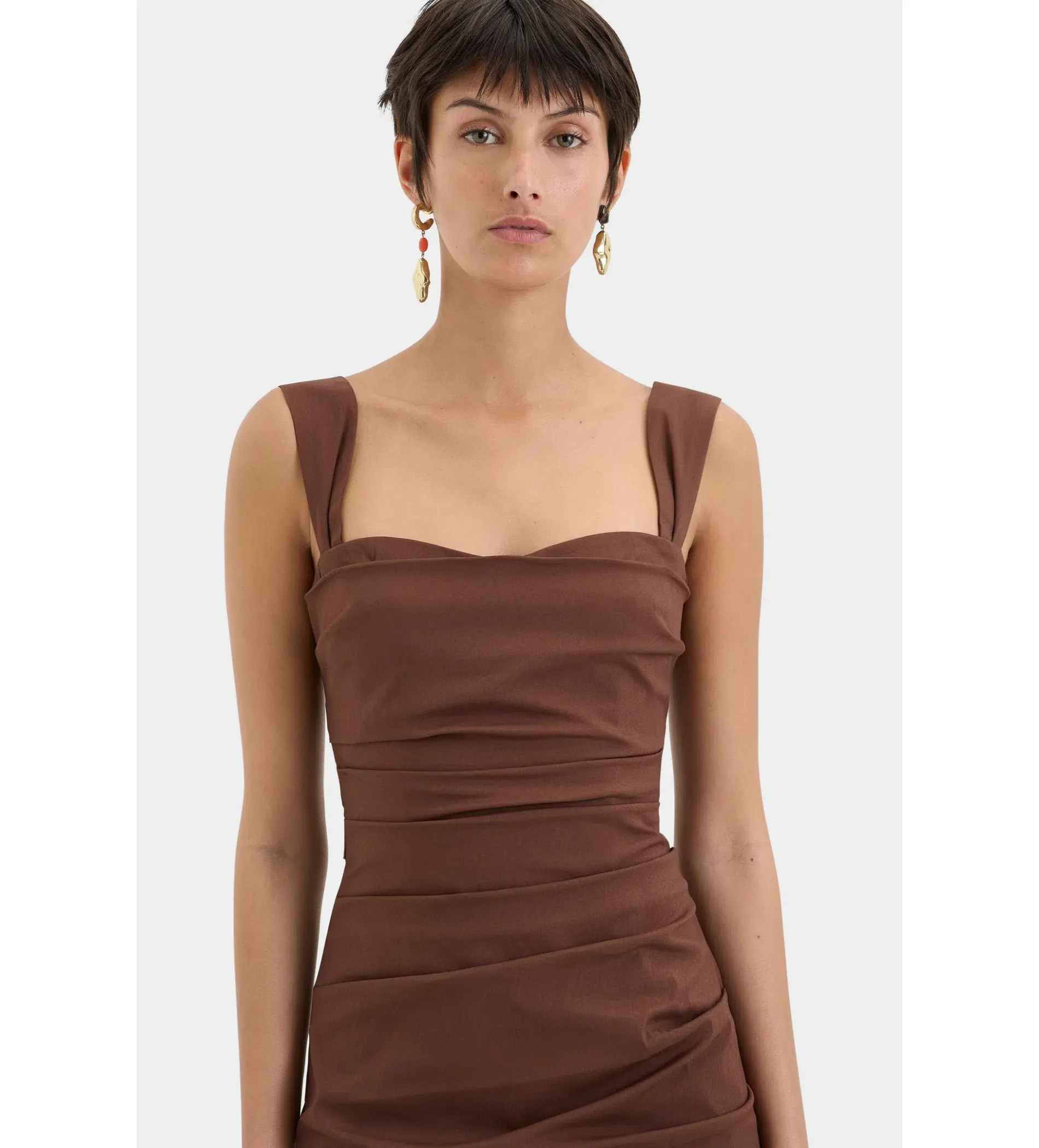 Sir the Label Dahlia Balconette Gown Dress Chocolate Size 2 / Au 10  - Image 2