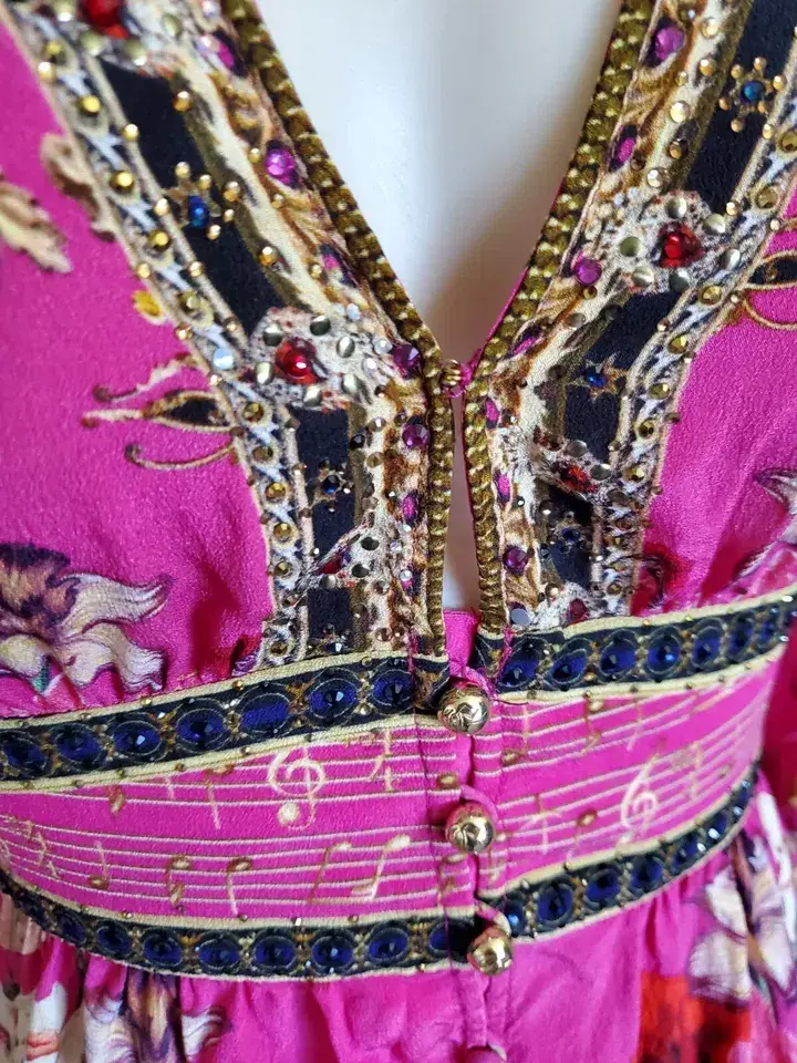 Camilla x Robbie Williams Button Front Frill Dress pink XXS What Happens on TOUR - Image 11