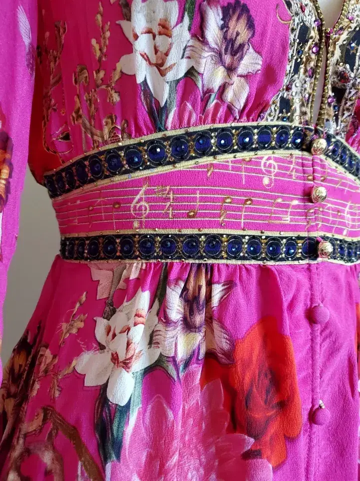 Camilla x Robbie Williams Button Front Frill Dress pink XXS What Happens on TOUR - Image 9