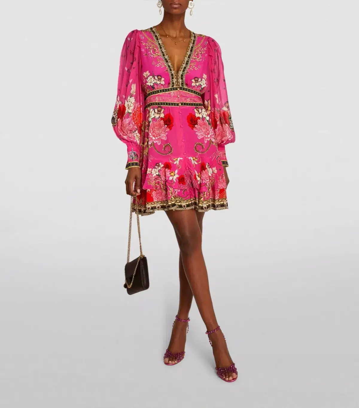 Camilla x Robbie Williams Button Front Frill Dress pink XXS What Happens on TOUR - Image 1