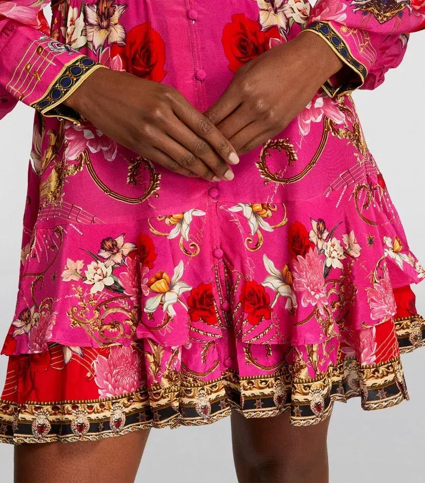 Camilla x Robbie Williams Button Front Frill Dress pink XXS What Happens on TOUR - Image 4