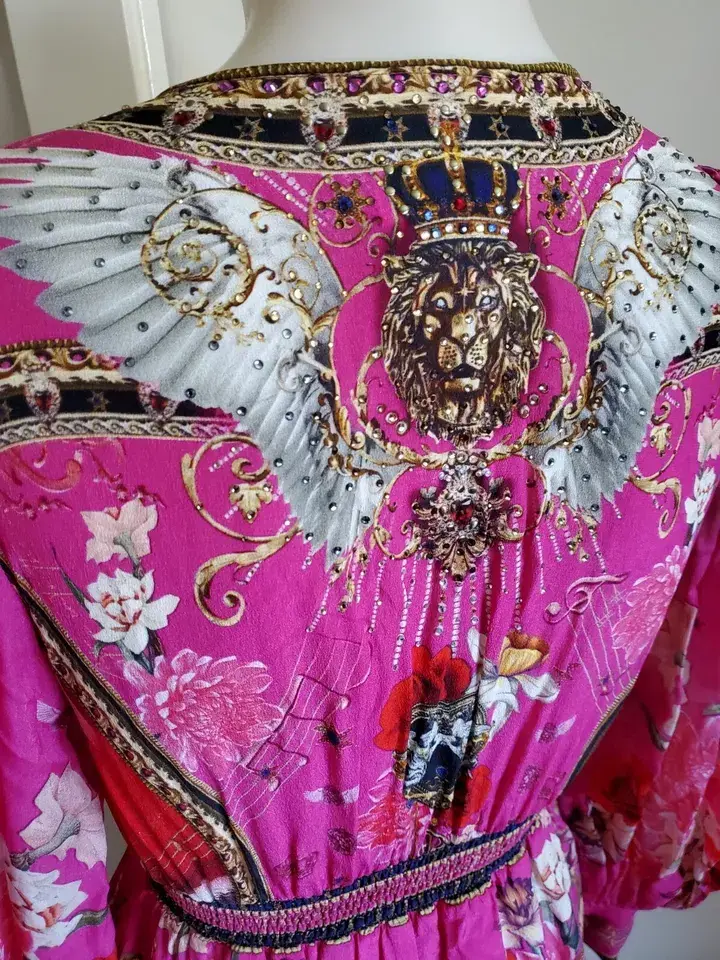 Camilla x Robbie Williams Button Front Frill Dress pink XXS What Happens on TOUR - Image 7