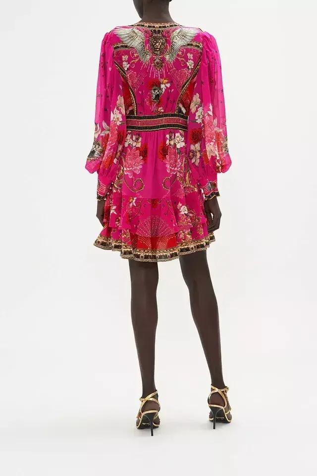 Camilla x Robbie Williams Button Front Frill Dress pink XXS What Happens on TOUR - Image 2