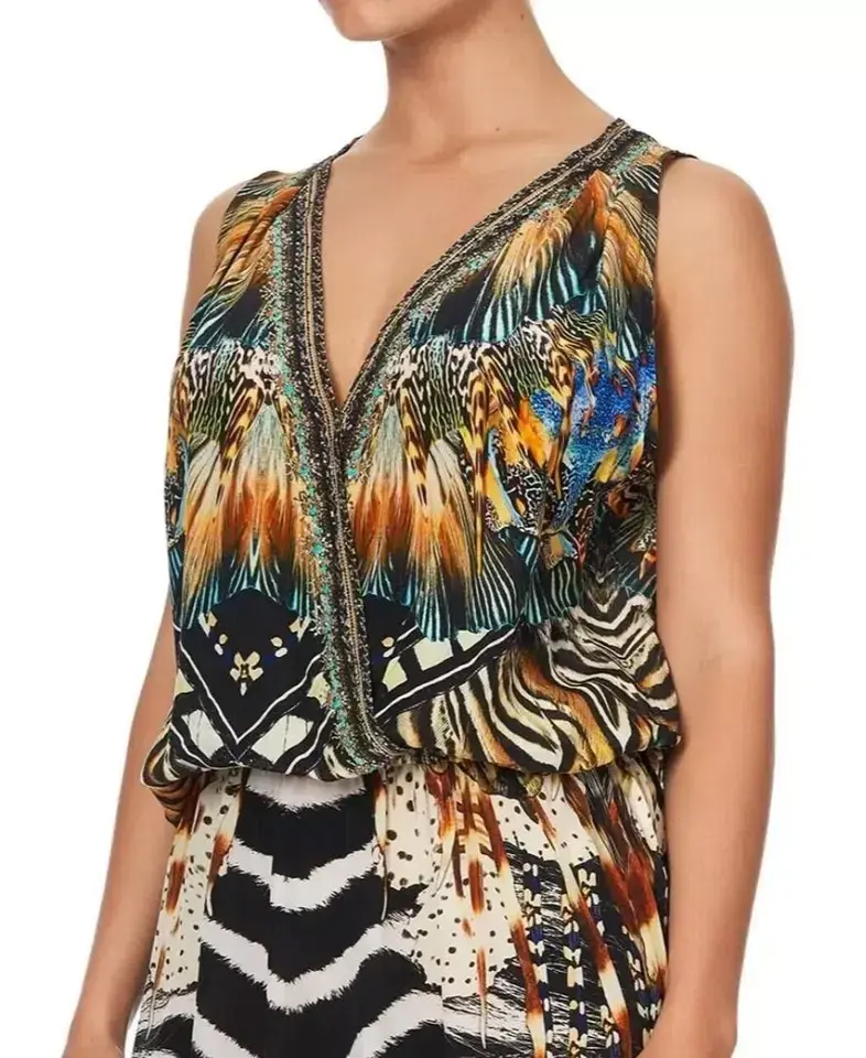 Camilla Cross Over Dress With Long Back Lost Paradise Size XS/Au 8  - Image 3