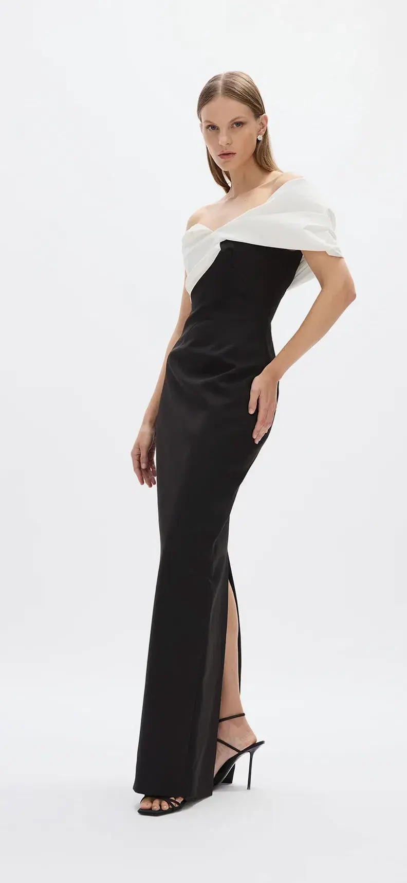 Rachel Gilbert Delilah Gown Black/White Size 8 - Image 2