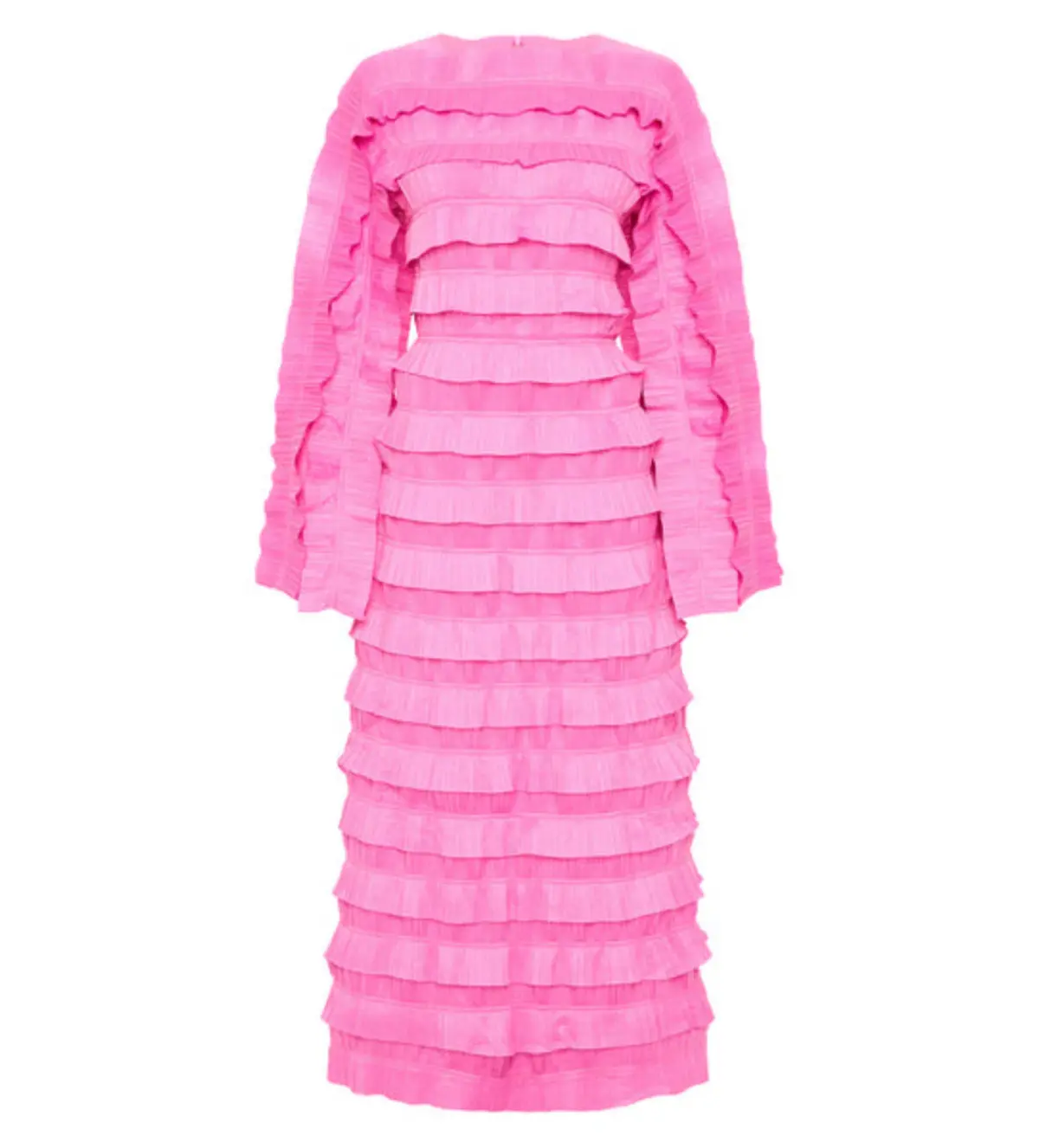 Aje Palladium Ruffled Midi Dress Pink  Size  8 - Image 4