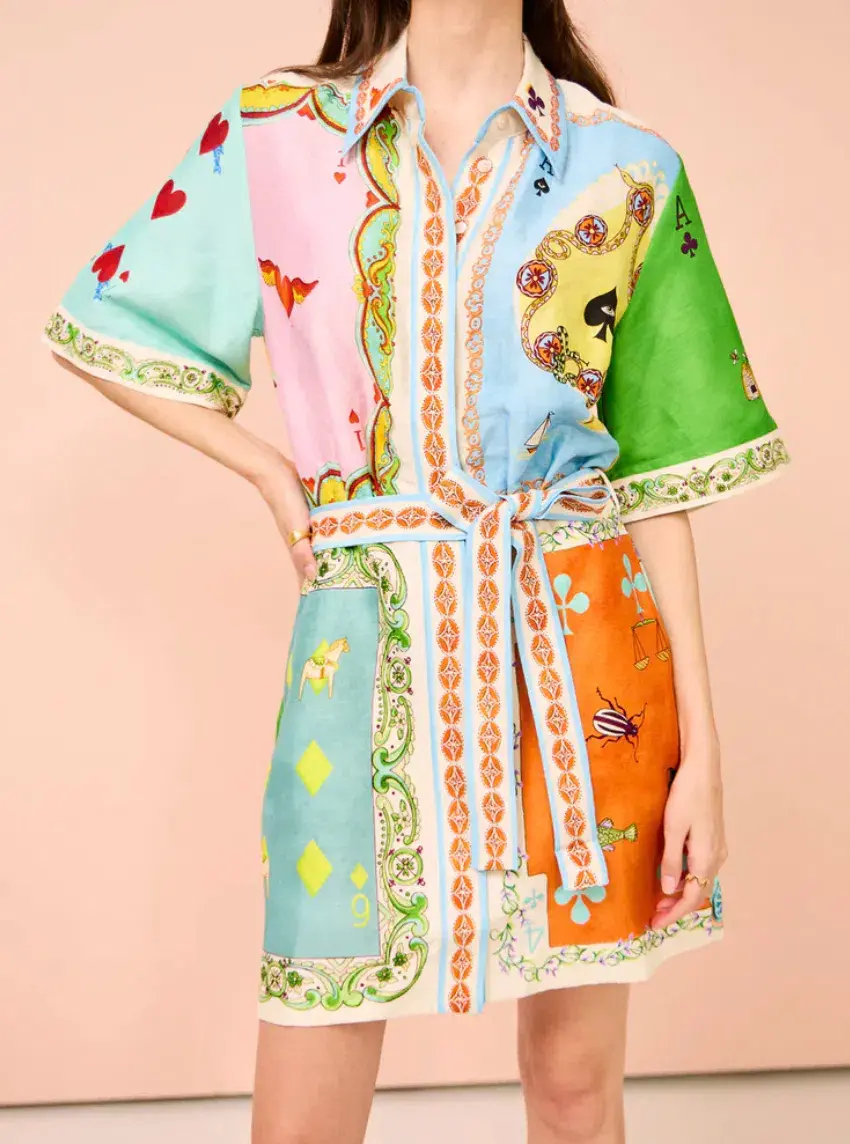 Alemais Rummy Mini Dress Multi Size 8 - Image 3