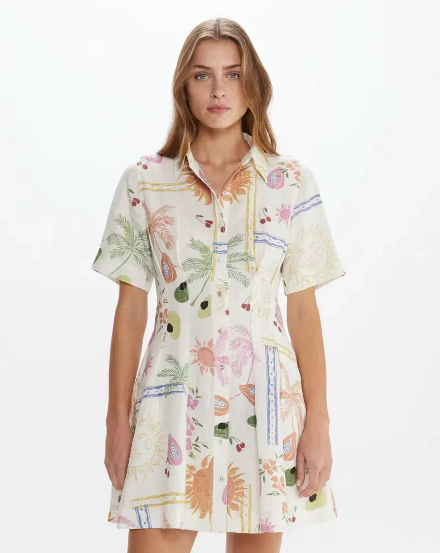 JAG Winona Flaneuse Corset Dress Print Size 6 for rent on The Volte - main image