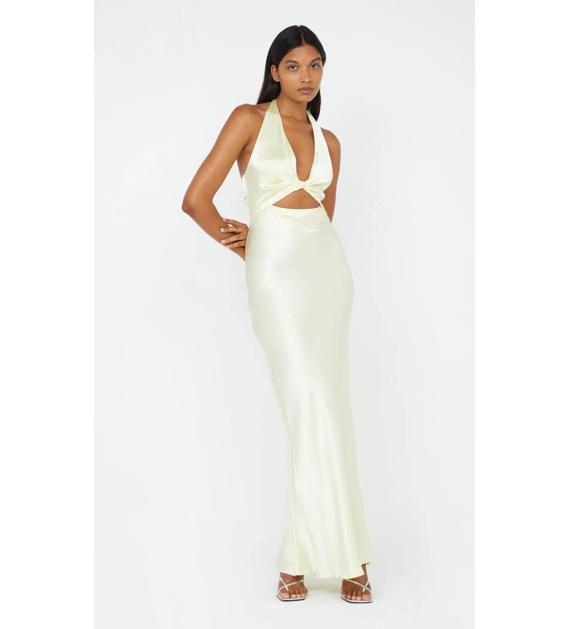 Bec + Bridge Sabia Twist Maxi Dress Ice Yellow Size 14 - Image 3