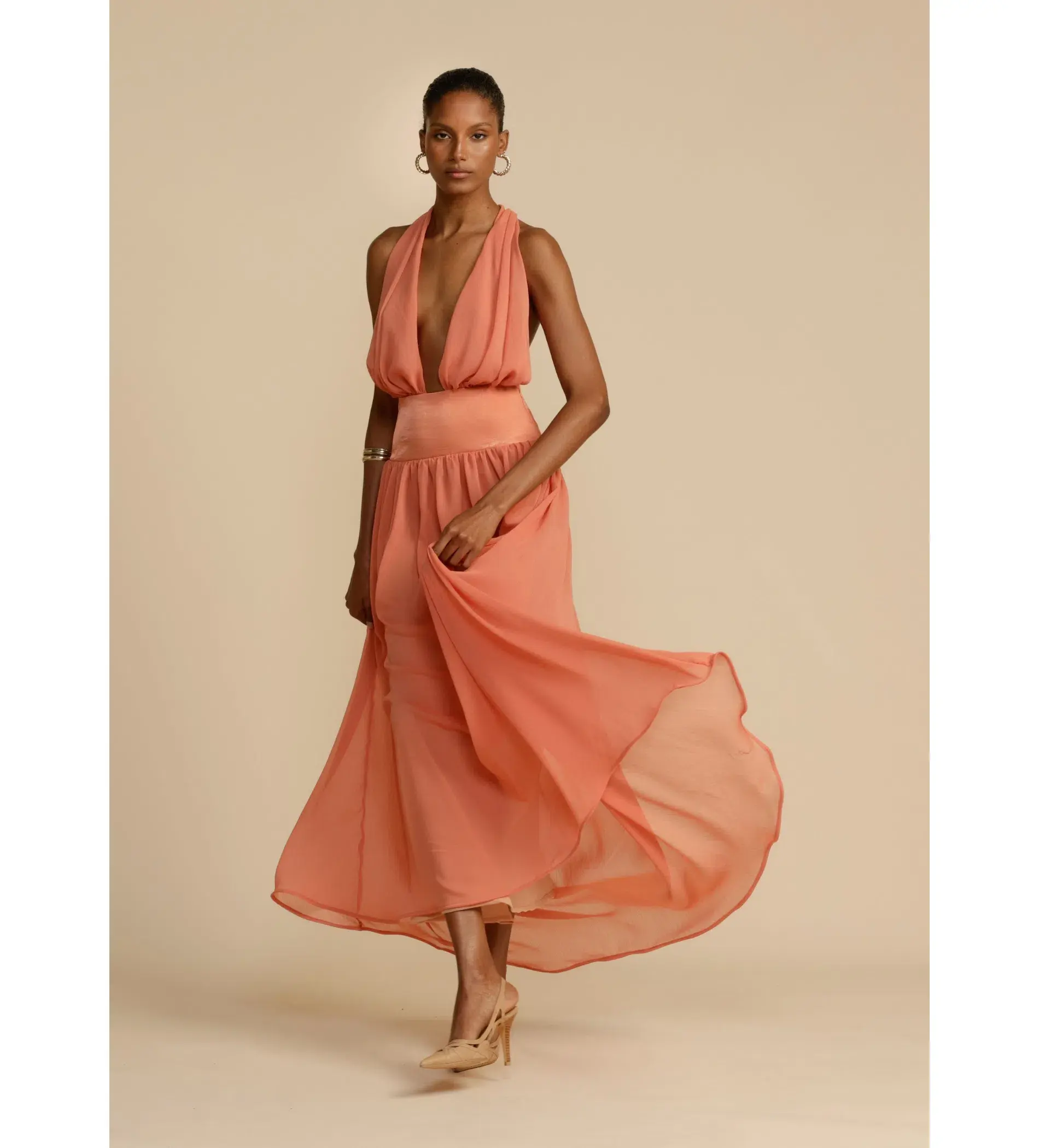 Arcina Ori Serena Dress Coral Size S / AU 8 - Image 2