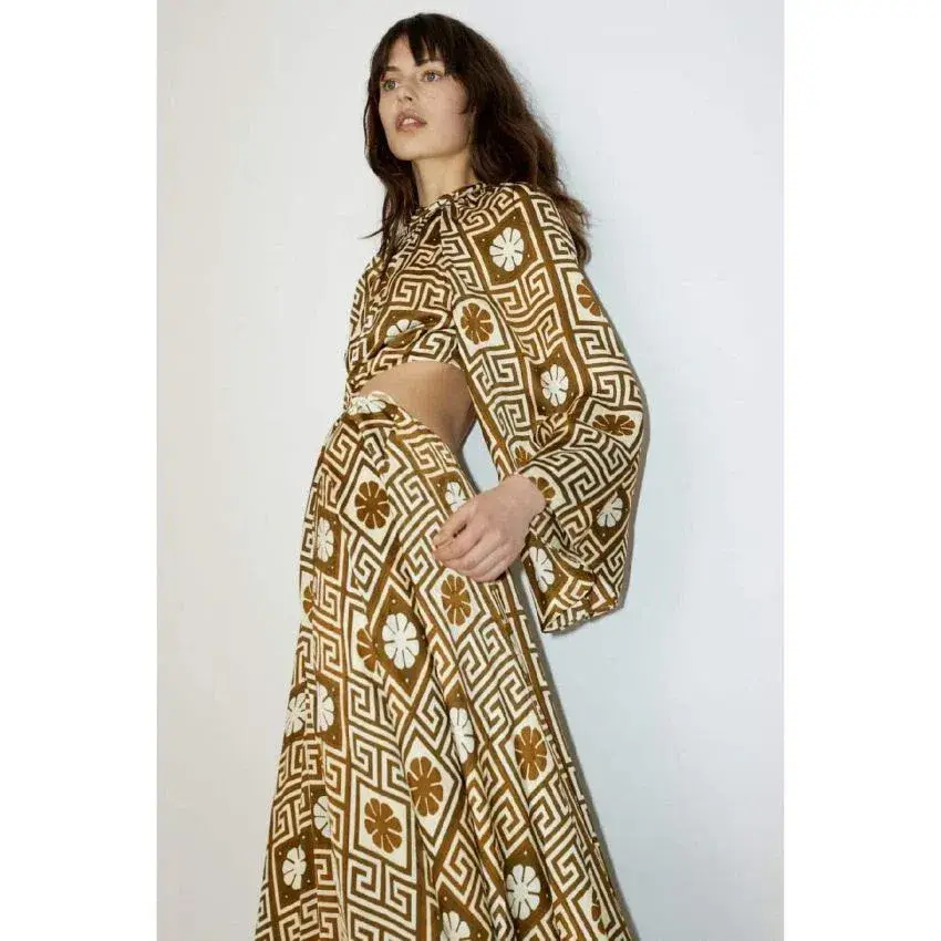Alemais Dimi Cut Out Jacquard Midi Dress Multi Size 12 - Image 1