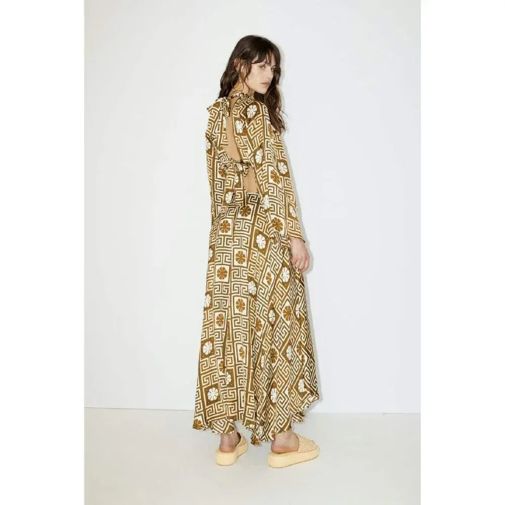 Alemais Dimi Cut Out Jacquard Midi Dress Multi Size 12 for rent on The Volte - main image