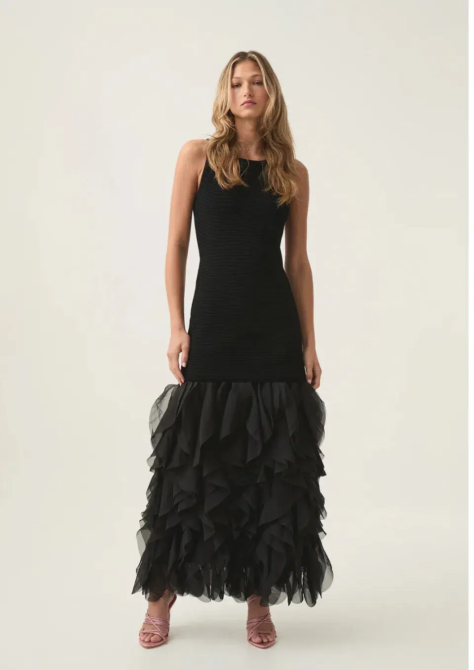 Aje Elations Knit Maxi Dress Black  Size 14  - Image 1