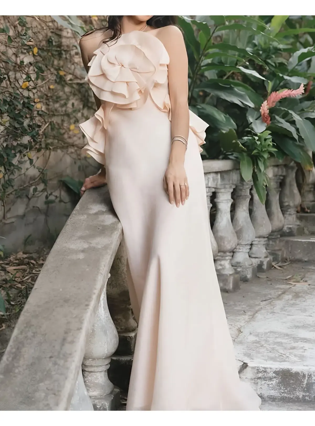 Zimmermann Crush Ruffle Halter Maxi Dress in Peach 0P / AU 6  - Image 1