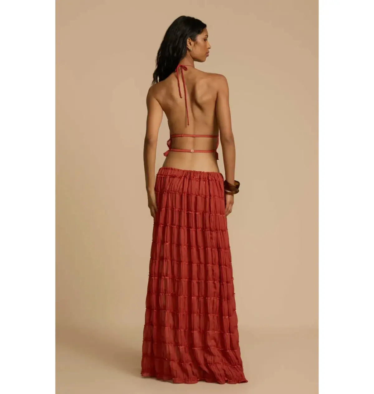 Arcina Ori Juliette Halter and Skirt Set in Red Size Small / AU 8 - Image 4