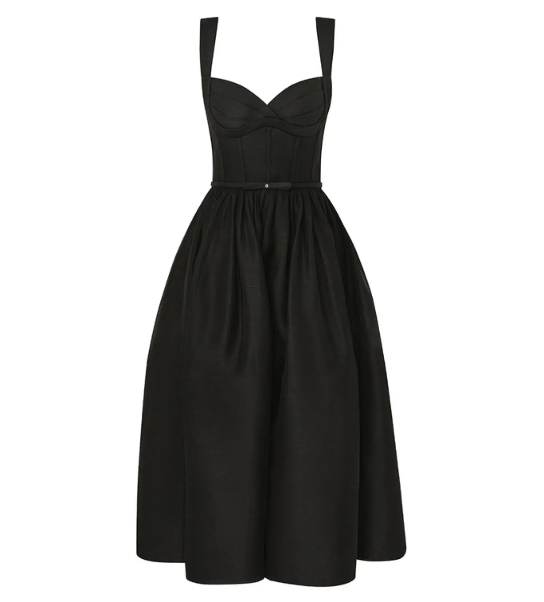 Zimmermann The Crush Picnic Midi Dress in Black Size 1 / AU 10  - Image 3