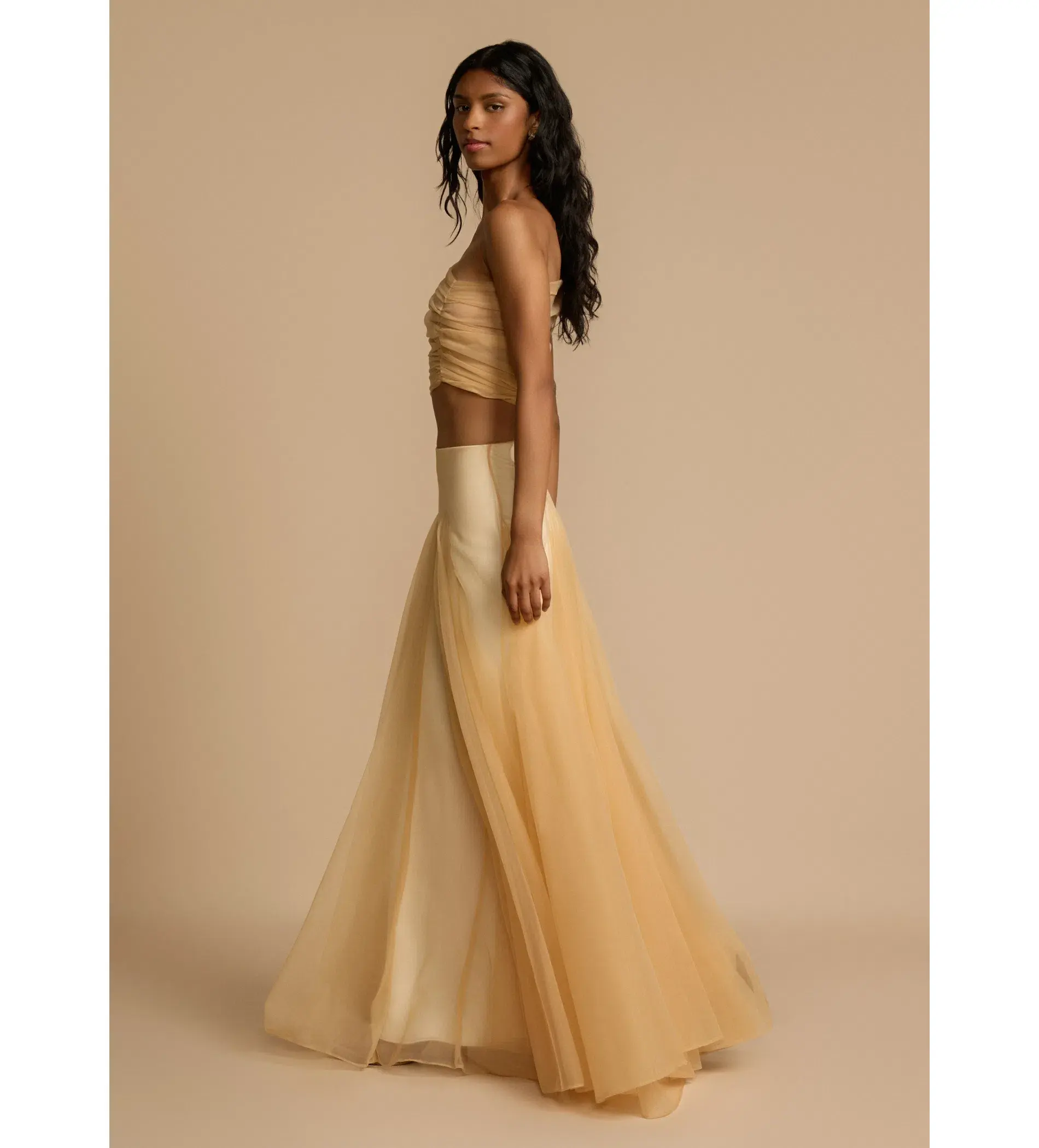 Arcina Ori Violetta Top and Skirt Set Champagne Size AU 8 - Image 3